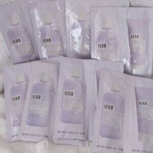 Bundle of 8 Verb Purple Shampoo/Mask Packet Sets.
